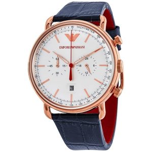 Emporio Armani Aviator Chronograph Quartz Silver Dial Men's Watch AR11123
