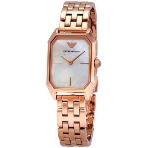 Emporio Armani Giola Quartz White Mother of Pearl Dial Ladies Watch AR11147