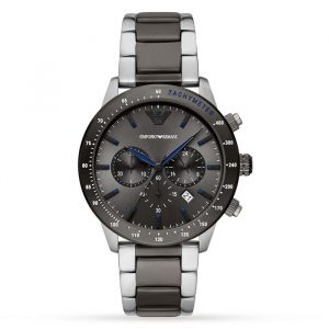 Emporio Armani AR11391 Men's Two Tone Silver & Black Stainless Steel Watch