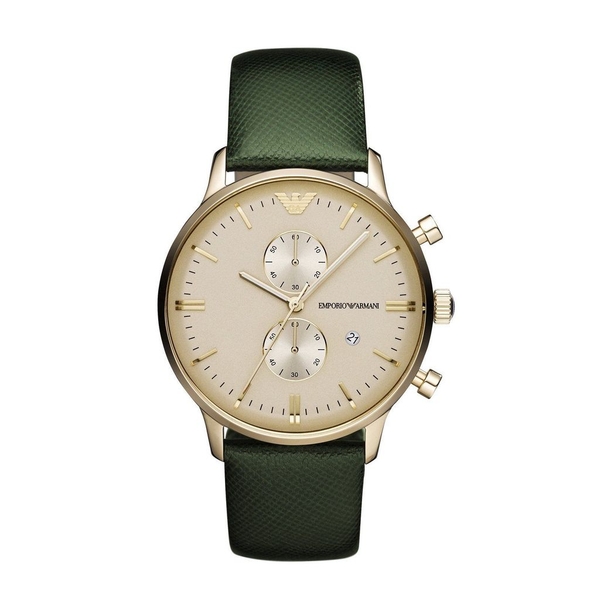 Emporio Armani Green Leather Men's Watch AR1722