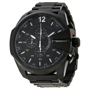 Diesel Mega Chief Oversized Chronograph Black Stainless Steel Men's Watch DZ4283