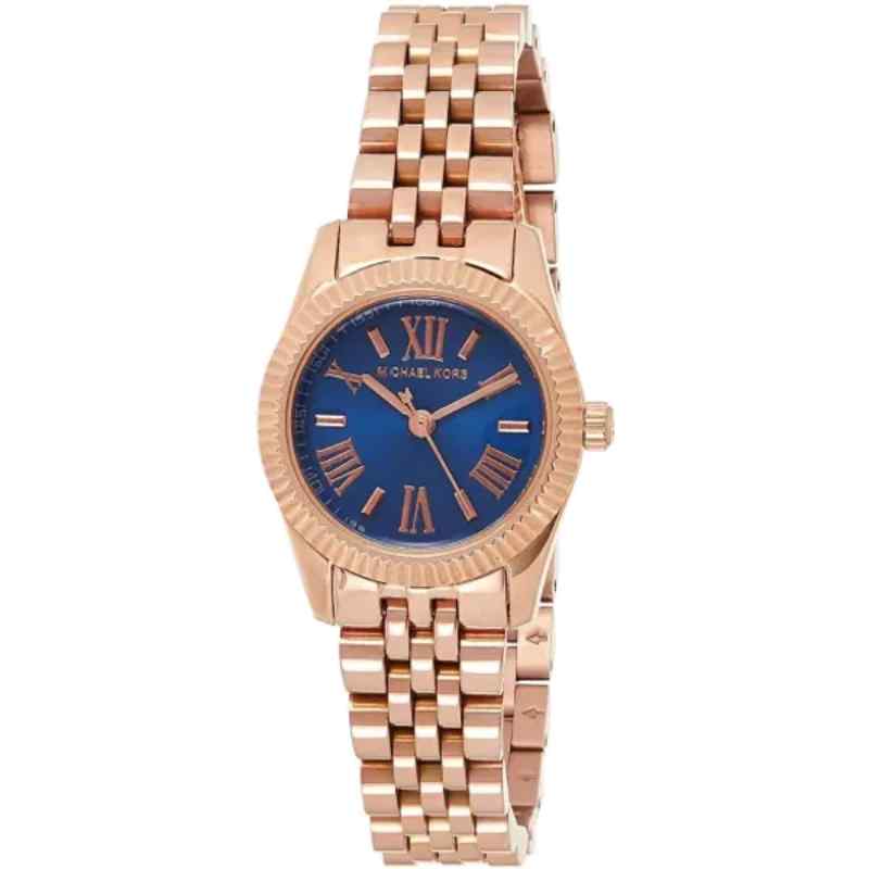 Michael Kors MK3272 Women's Rose Gold and Blue Stainless Steel Watch