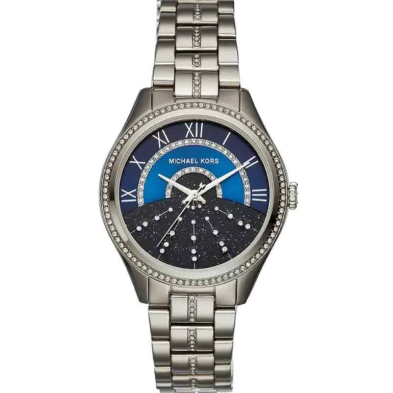 Michael Kors MK3720 Women's Silver & Blue Stainless Steel Watch 38mm