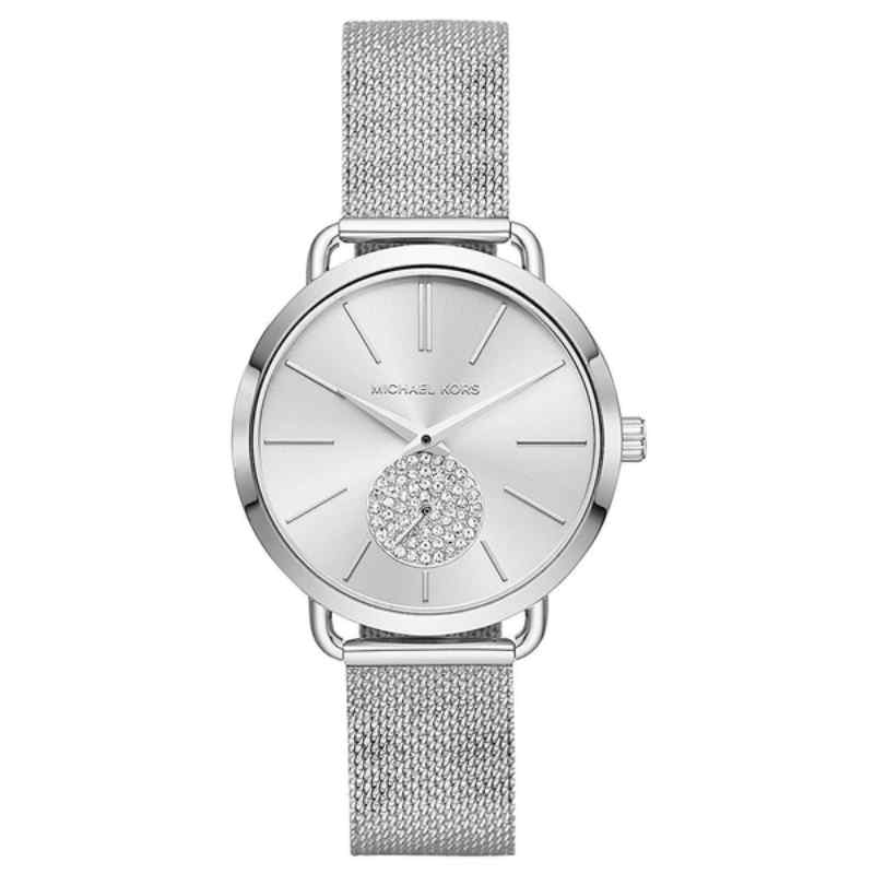 Michael Kors Portia Silver Crystal Watch MK3843 36mm