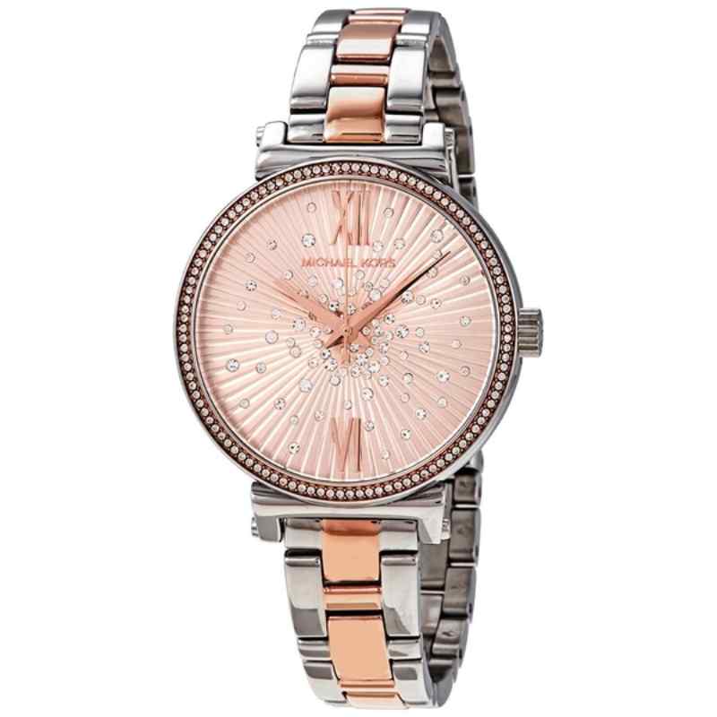 Michael Kors Sofie Rose Gold Tone & Crystal Watch MK3972