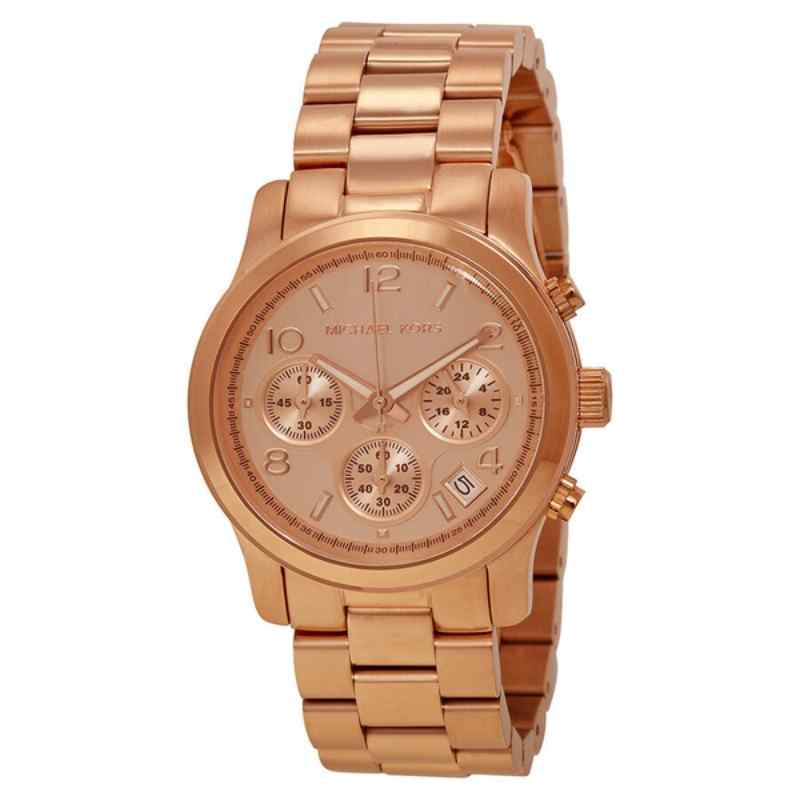 Michael Kors Runway Chronograph Rose Gold Tone Ladies' Watch MK5128