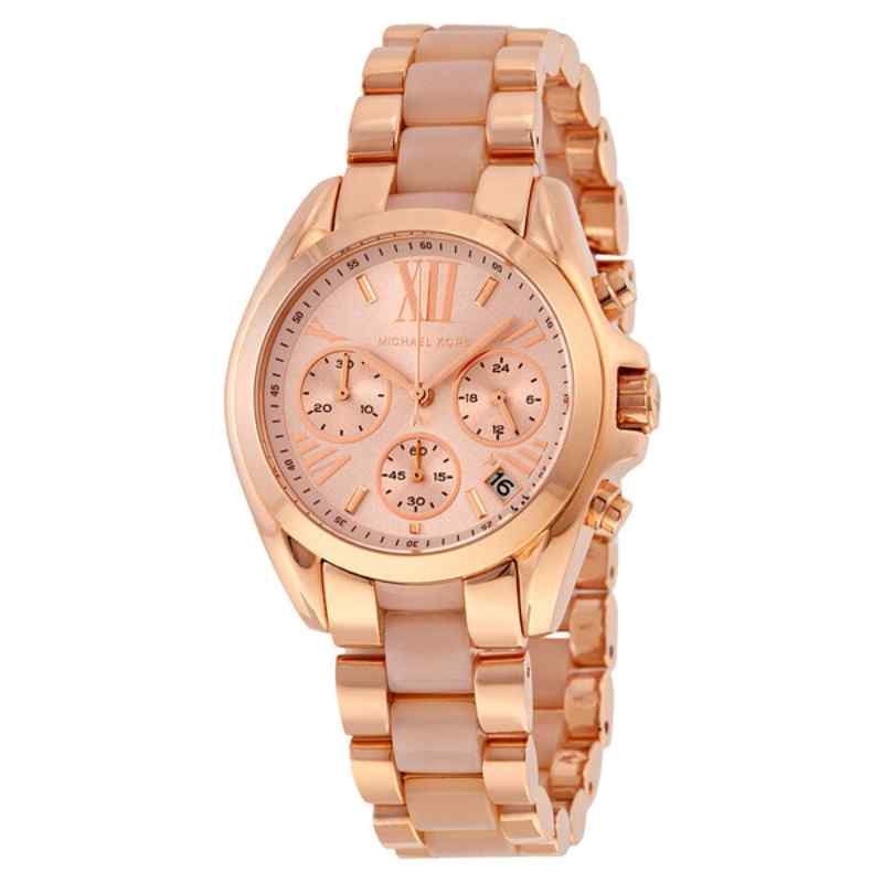 Michael Kors Bradshaw Mini Chronograph Rose Gold Tone Watch MK6066