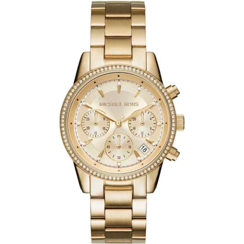 Michael Kors Ritz Chronograph Gold Tone Stainless Steel Women's Watch MK6356