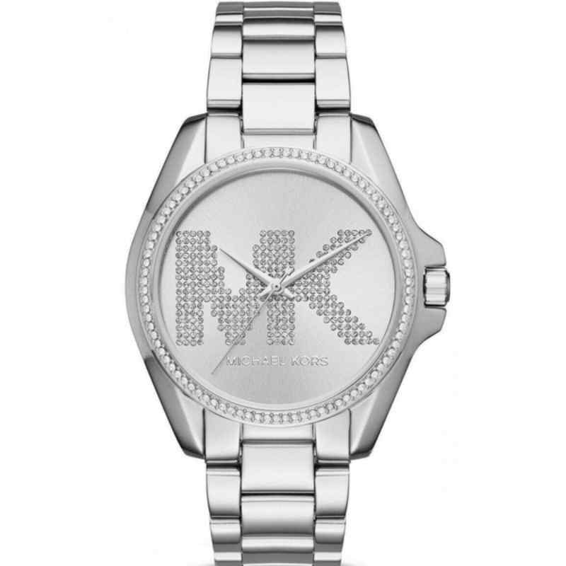 Michael Kors Bradshaw Silver Tone Gemstone Watch 43mm MK6554