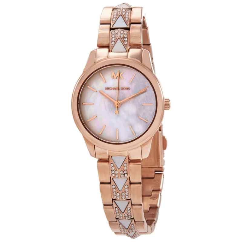 Michael Kors Petite Parker Rose Gold Tone Watch with Mother of Pearl Dial MK6674