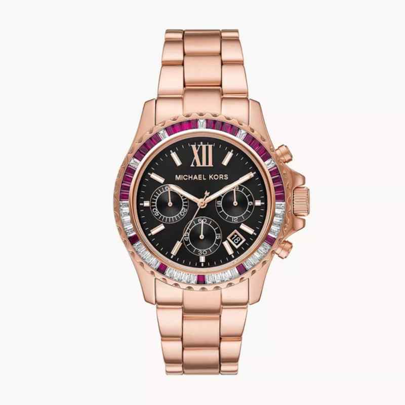 Michael Kors Everest Women's Rose Gold Tone Chronograph Watch MK6972