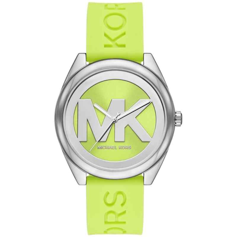 Michael Kors Janelle Lime Green Silicone Watch 42mm MK7351