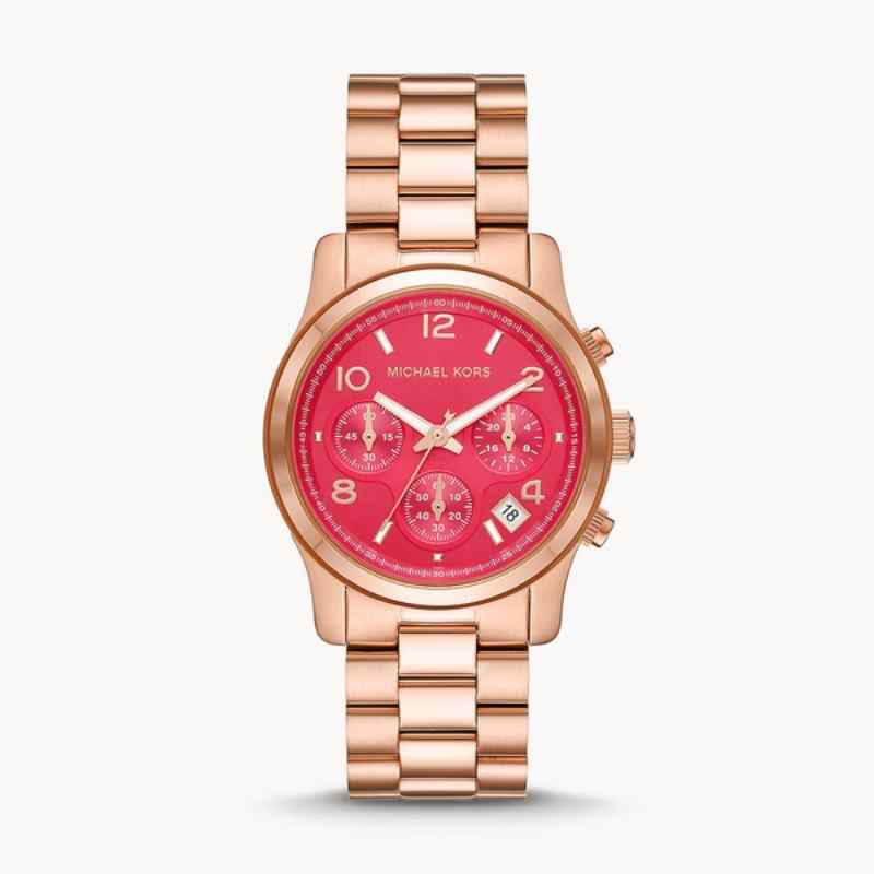 Michael Kors Runway Chronograph Rose Gold Tone Stainless Steel Women's Watch MK7352