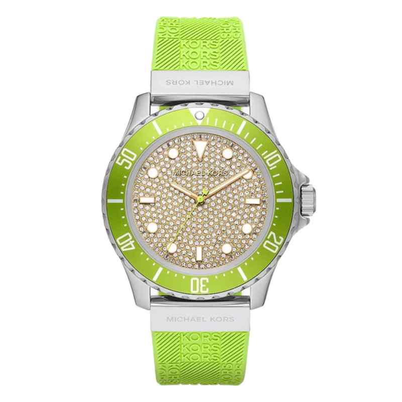 Michael Kors Everest Women's Green Silicone Watch 43mm MK7360