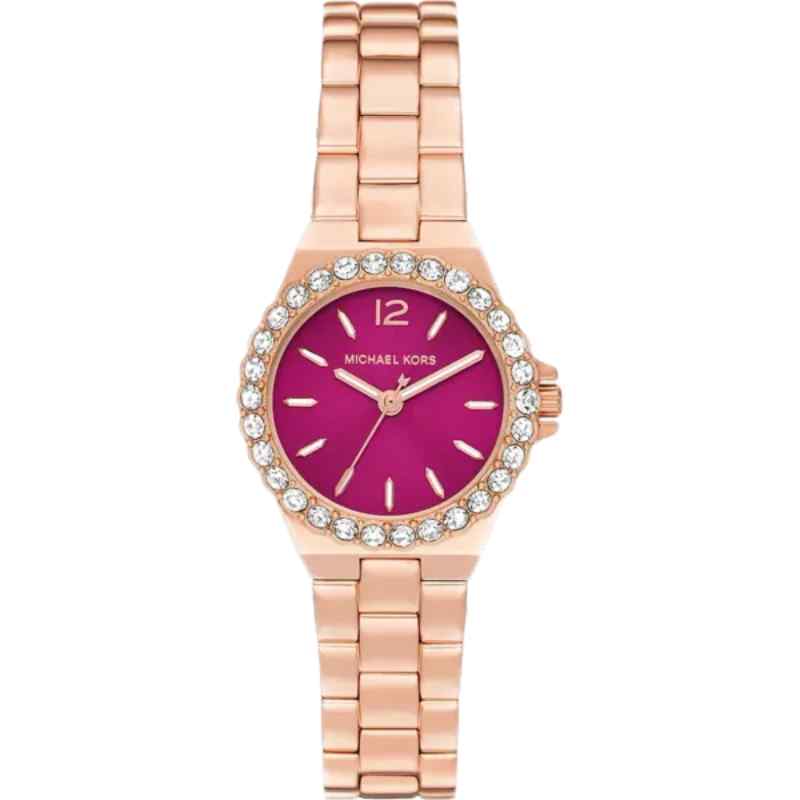 Michael Kors Lennox MK7396 Women's Rose Gold & Burgundy Watch