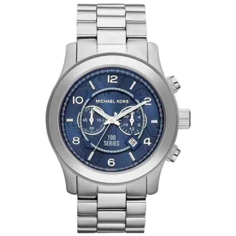 Michael Kors MK8314 Unisex Chronograph Watch Silver & Blue