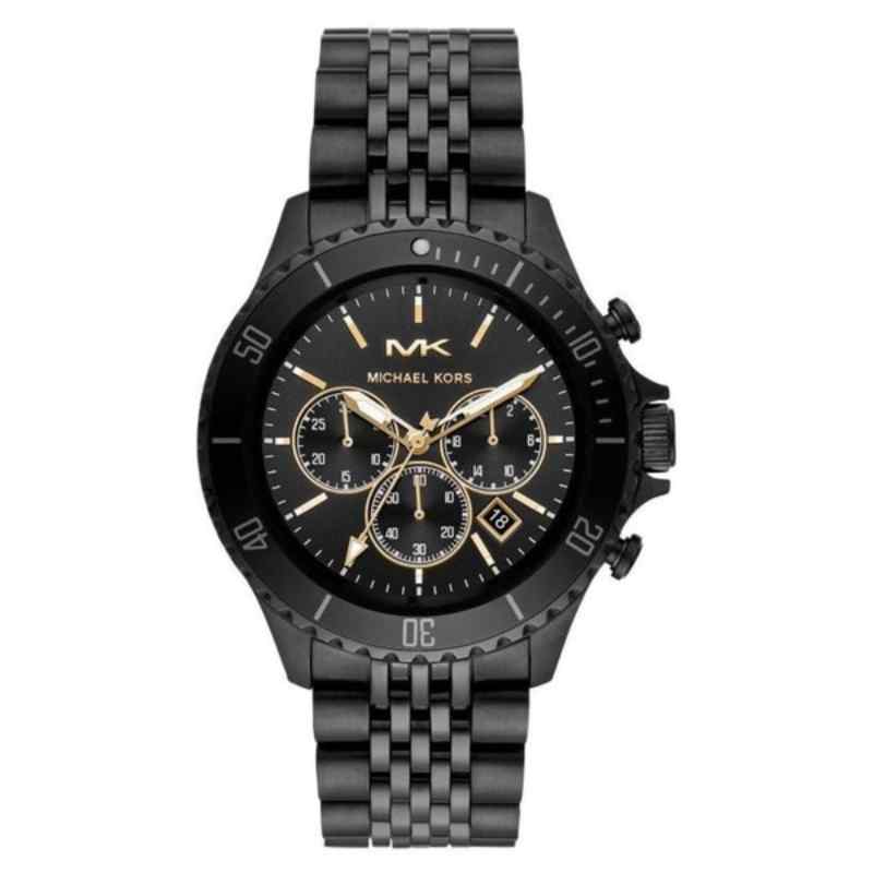 Michael Kors Men's Bayville Chronograph Black Stainless Steel Watch MK8750