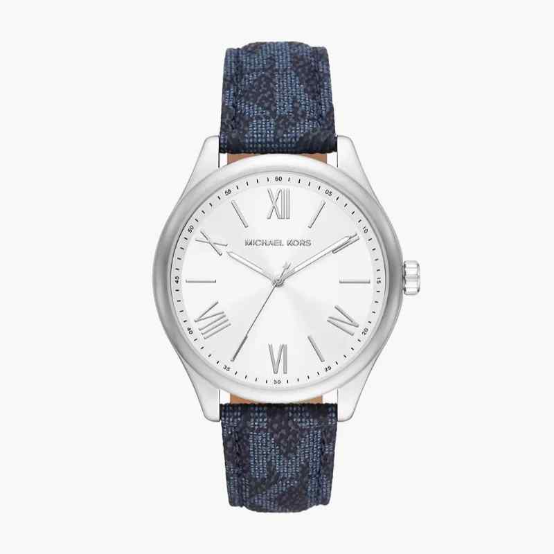 Michael Kors MK8930 Benning Three Hand Admiral Blue PVC Watch