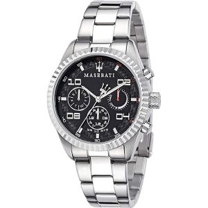 Maserati Men's R8853100012 Chronograph Black Dial Stainless Steel Watch