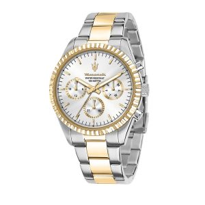 Maserati Men's Two-Tone Competizione Watch, White Dial - R8853100021