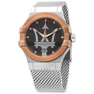 Maserati Potenza R8853108007 Men's Dark Grey Dial Rose Gold Accents Watch