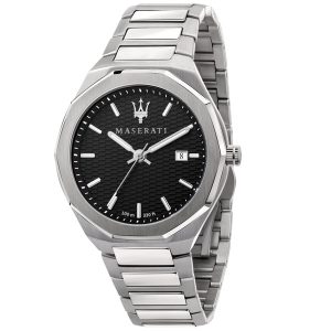 Maserati Men's Stile Black Steel Watch R8853142003