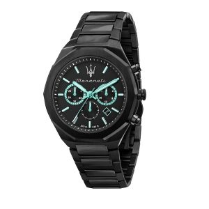 Maserati Stile Men's Black Stainless Steel Quartz Watch R8873644001