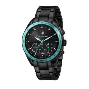 Maserati Traguardo Men's Black Stainless Steel Chronograph Watch R8873644002