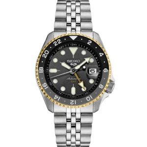 Seiko 5 Sports GMT Men's Watch Dark Grey Dial Automatic SSK021K1