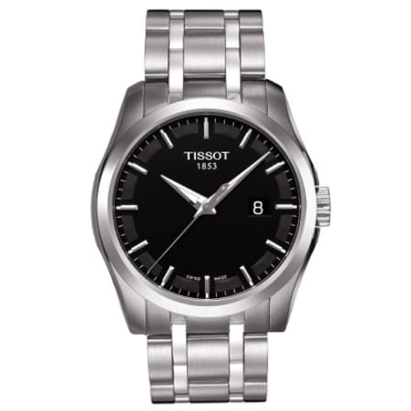 Tissot T-Trend Couturier Men's Watch (T035.410.11.051.00) - Black Dial, Stainless Steel Bracelet