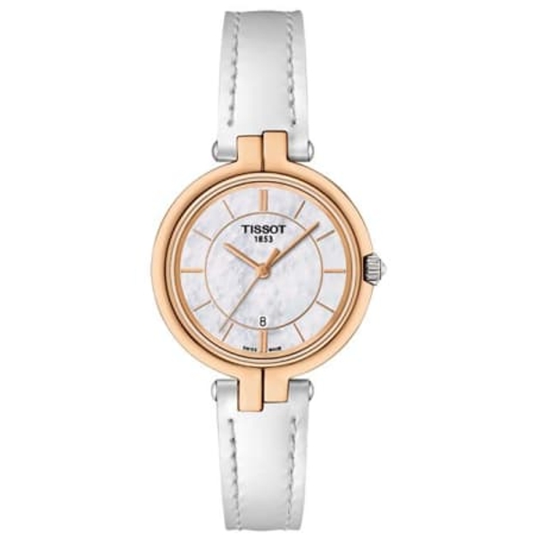 Tissot Flamingo Women's Watch - Elegant Mother-of-Pearl Dial with Rose Gold Accents (T094.210.26.111.01)