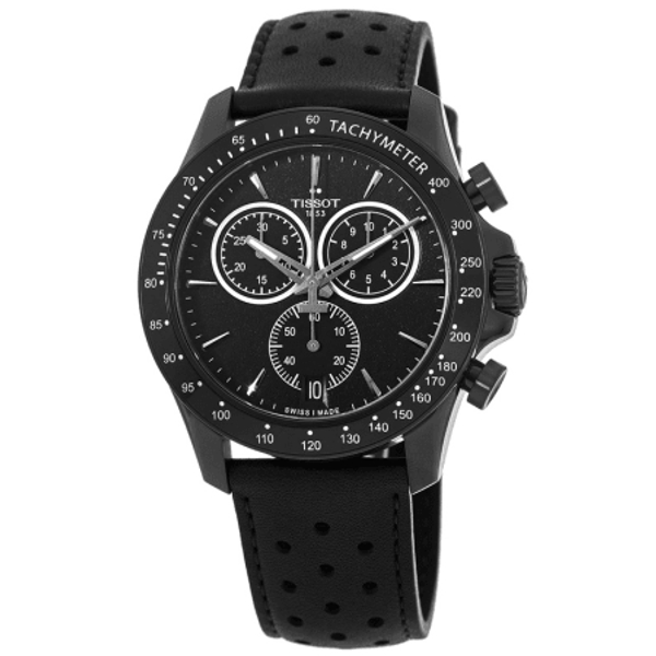 Tissot V8 Quartz Chronograph Black Dial Men's Watch (43mm)