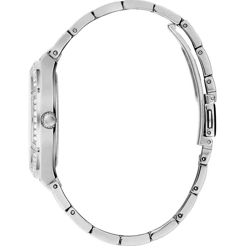 Guess Ladies Cosmo Watch - 36mm Silver Crystal Bezel & Stainless Steel Bracelet GW0033L1 - Image 2