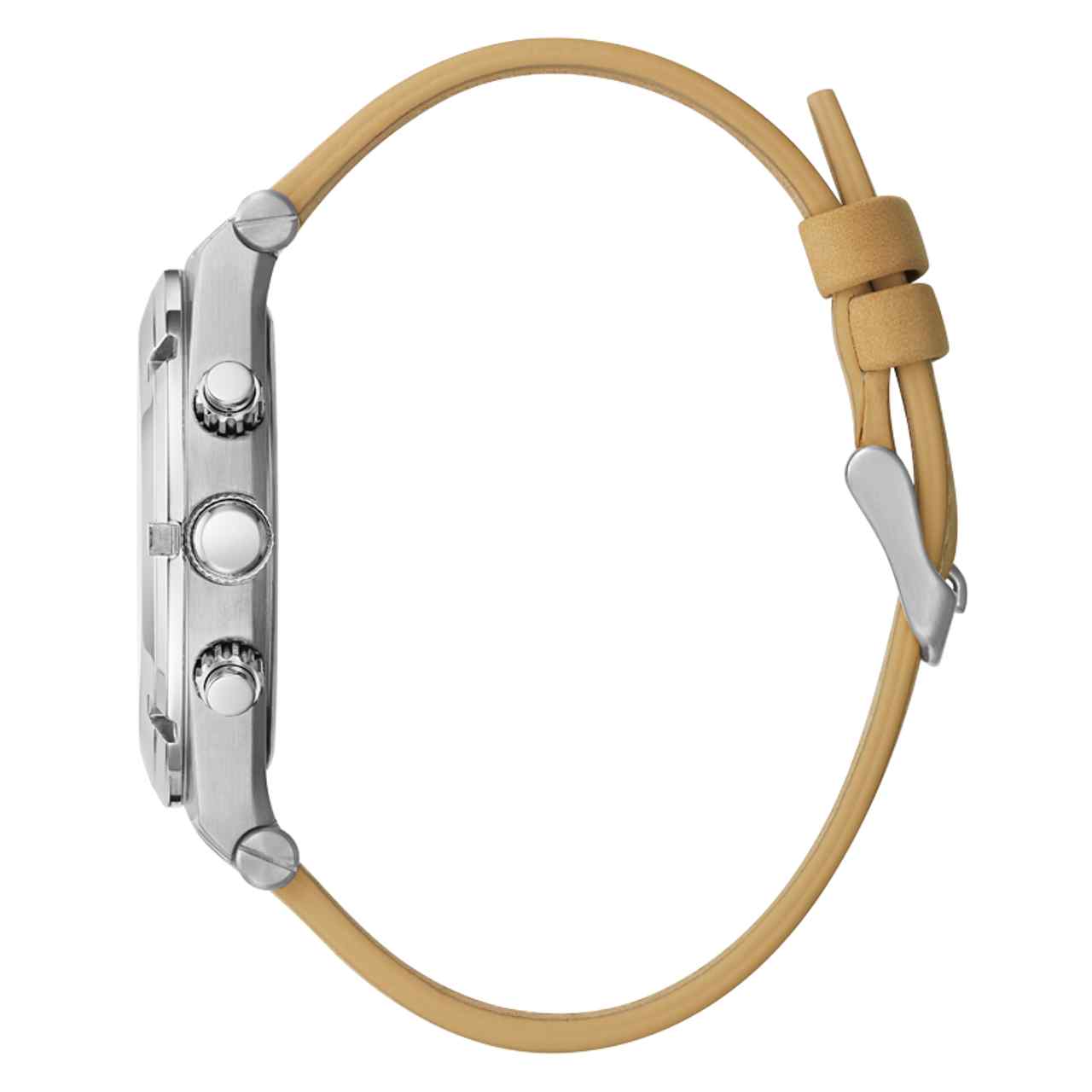 Guess Continental Men's Multifunction Watch - 44mm Black Dial & Brown Leather Strap GW0262G1 - Image 2