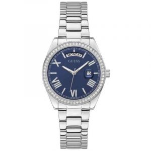 Guess Luna Ladies Dress Watch - 36mm Stainless Steel Bracelet & Blue Dial GW0307L1