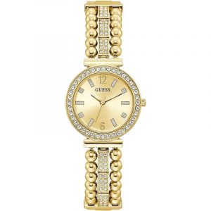 Guess Gala Ladies Watch - 30mm Gold PVD & Crystal Bezel GW0401L2