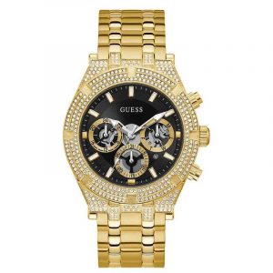 Guess Sport Multifunction Men's Watch - 44mm Gold PVD & Black Dial GW0455G2