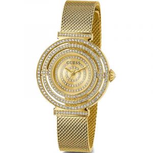 Guess Dream Ladies Dress Watch - 36mm Gold PVD & Gold Mesh Bracelet GW0550L2