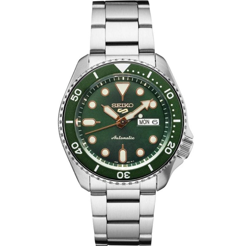 Seiko 5 Sports Style Silver Stainless Steel Strap Automatic SRPD63K2 100M Men's Watch