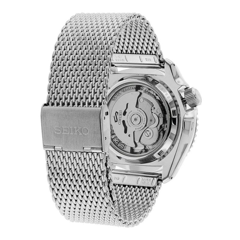 Seiko 5 SRPD73K1 Sports Automatic Black Dial Milanese Bracelet Men’s Watch - Image 2