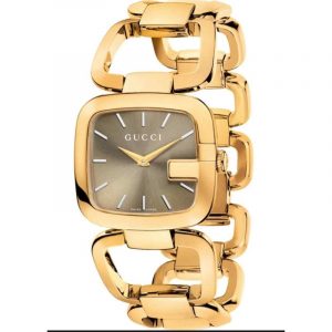 Gucci G-Gucci Ladies Gold PVD Watch with Brown Dial - YA125408