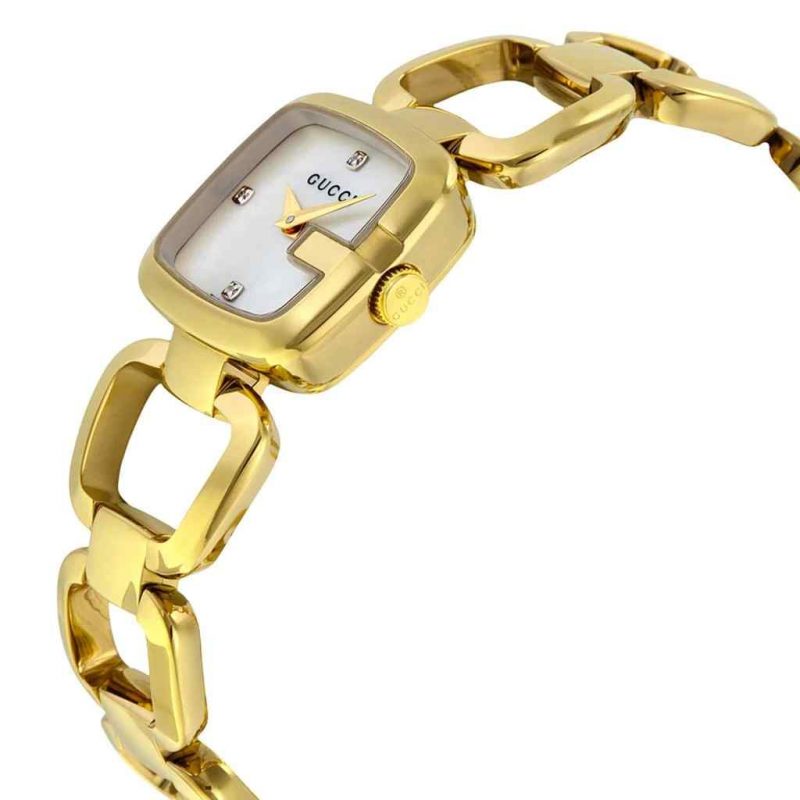 Gucci G-Gucci Ladies Gold Diamond Mother of Pearl Watch - YA125513 - Image 2