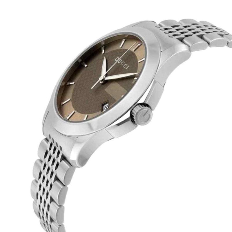 Gucci G-Timeless YA126406 38mm Brown Dial Stainless Steel Men's Watch - Image 2