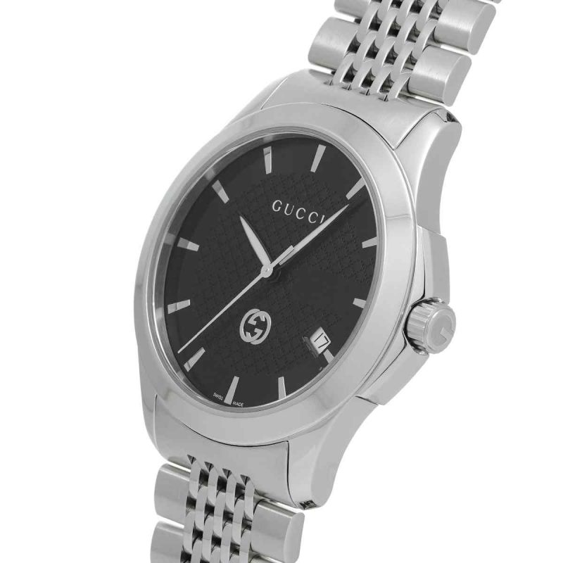 Gucci G-Timeless YA1264106 38mm Black Dial Stainless Steel Men's Watch - Image 2