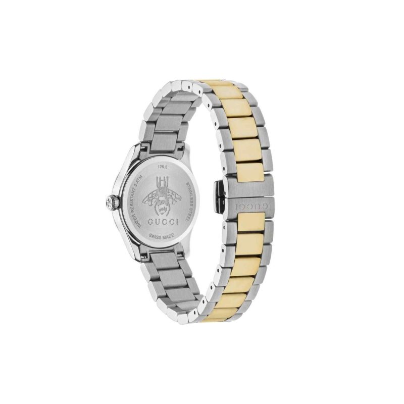 Gucci G-Timeless Ladies Two-Tone Cat Head Watch - 29mm White Mother-of-Pearl Dial YA1265012 - Image 2