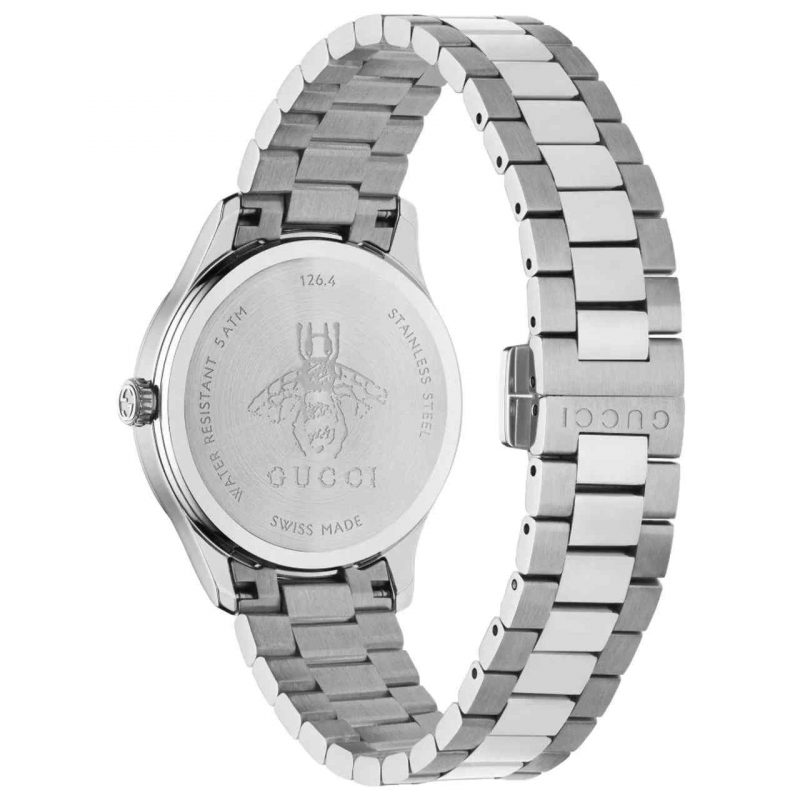 Gucci G-Timeless Ladies Turquoise Bee Watch - 29mm Stainless Steel & Bracelet YA1265044 - Image 3