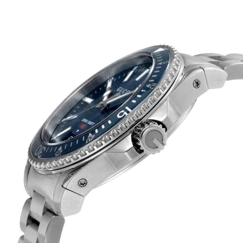 Gucci Dive Men's Swiss Quartz Watch - 40mm Blue Dial & Stainless Steel Bracelet YA136311 - Image 2