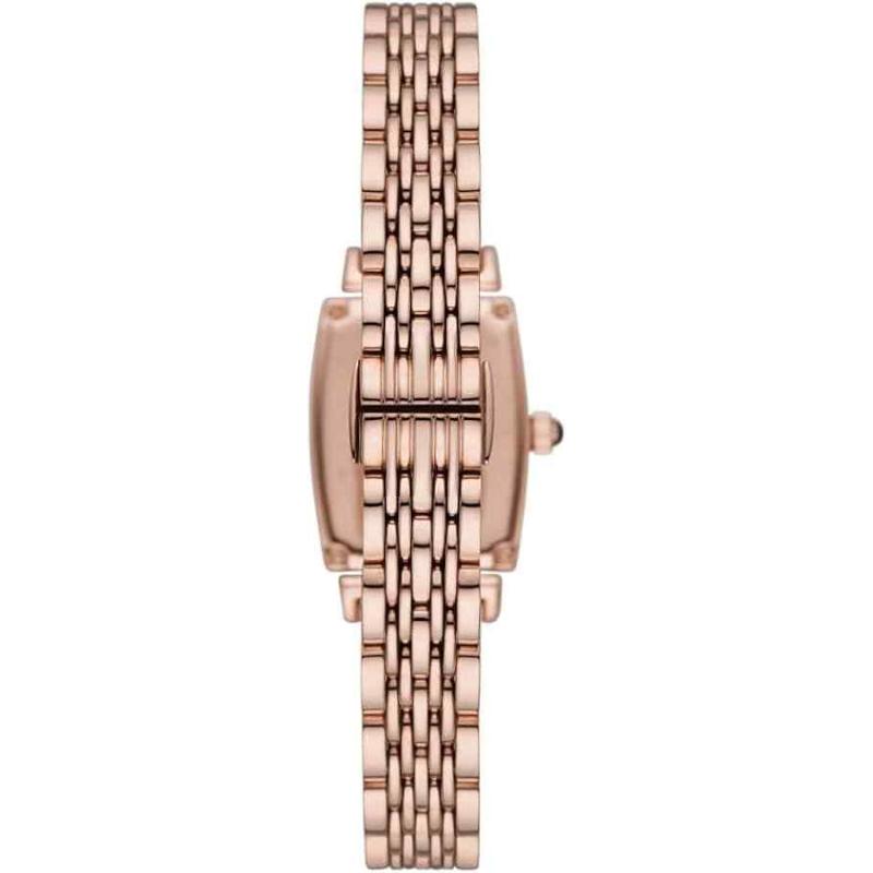 Emporio Armani Ladies Gianni T-Bar Watch - AR11407 Rose Gold PVD & Brown Dial - Image 3