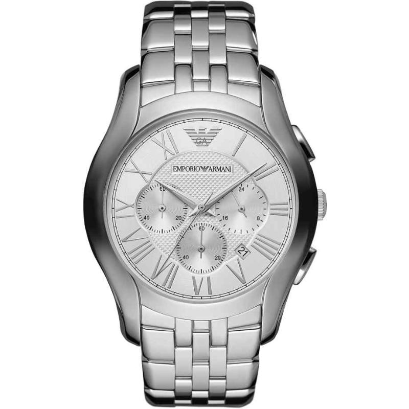 Emporio Armani Men's Chronograph Watch - AR1702 Silver Dial & Stainless Steel Bracelet